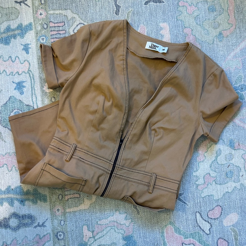 MuMu Brown Short Sleeve Women's Jumper